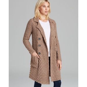 Free People Buttermilk Biscuit Tan Knit Sweater L